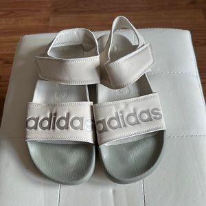 Adidas sandals for women white color size 10.
